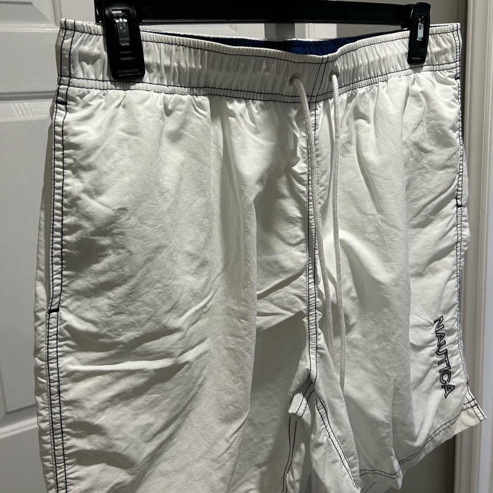 Nautica Men’s White Swim Trunks - Picture 3 of 6